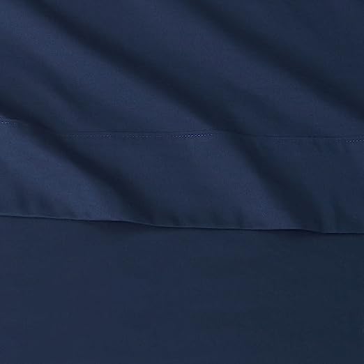 NAVY SOLID-BED SHEET SET - DAHOME TEXTILES