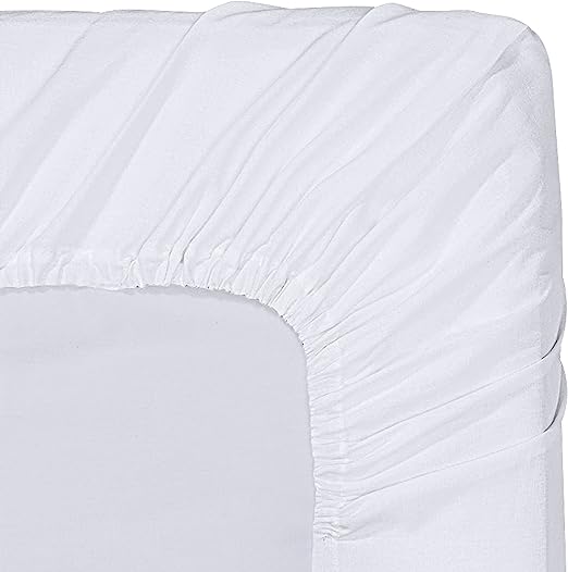 WHITE SOLID-FITTED SHEET - DAHOME TEXTILES