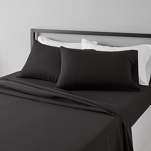 BLACK SOLID-BED SHEET SET - DAHOME TEXTILES