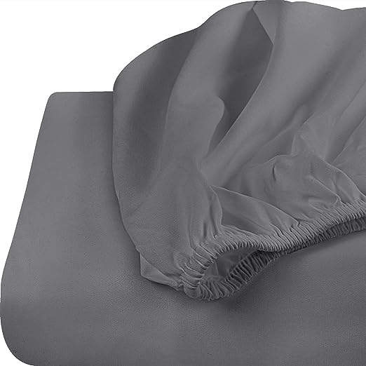 GREY SOLID-FITTED SHEET - DAHOME TEXTILES